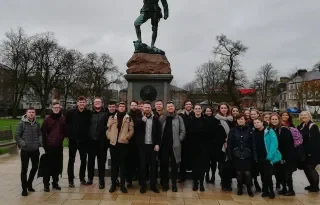 The DkIT Choir arrive in Armagh for St. Patrick's Day Performance