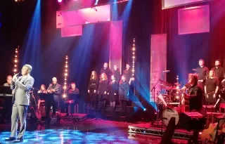 The DkIT Choir onstage with Daniel O'Donnell