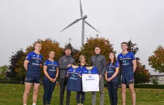 The team at DkIT receiving their new jerseys from ControlSoft