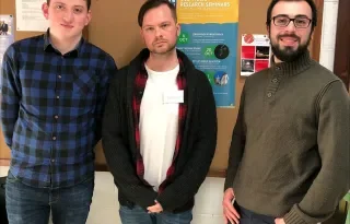Darren Culliney, Benedict Lamb O’Sullivan and Leandro Pessina at the Joint Society for Musicology Ireland (SMI) and International Council for Traditional Music (ICTM-IE) Postgraduate Conference hosted by University College Dublin