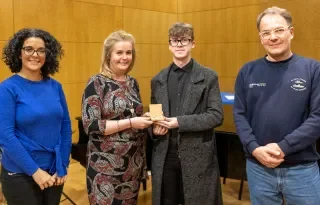 Annalisa Monticelli, Choir Director; Dr Adèle Commins, Head of Department of Creative Arts, Media and Music, DkIT; Lee Harding; David Stalling, Choir Director