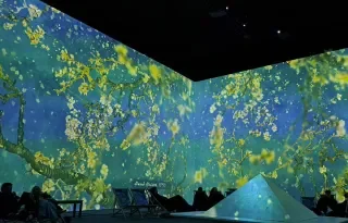 AR VR students visiting the Van Gogh Virtual Reality (VR) Exhibition 