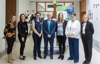 Veterinary Nursing Careers Fair staff with Dr Diarmuid O'Callaghan, DkIT President