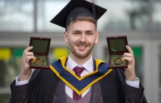 James Farrell, a graduate from the BSc (Hons) in Computing in Games Development and winner of President's Prize to the Life of the Institute and Community 2021