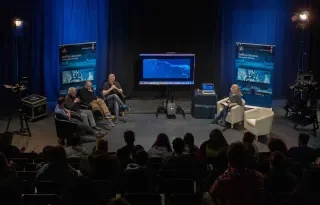 Cian Hamilton, Film Maker, Shane Callan, Editor and Colourist, Frankie Fenton, Director, Scott Smith, Editor & colourist, Sarah McCann Lecturer DkIT
