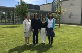 (L-R)Dr. Patricia Moriarty - (Head of School of Business and Humanities), Padraic Geoghegan -  Social Care graduate and Global Undergraduate Award Winner 2018, Dr. Bernadette Brereton -  Research Supervisor and (Acting) Programme Director Social Care, Dr. Annaleigh Margey – (Acting) Head of Department (Humanities). At a ceremony held to congratulate Padraic in DkIT. 