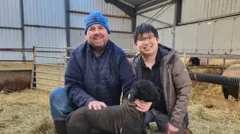 4.      Ethel Farm Ltd – Gerard Reaburn (Business Development at CREDIT Technology Gateway) and Wai Hong Keet (Engineering Technologist at CREDIT Technology Gateway) and lambing success 