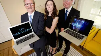 Co-founders of medical device cybersecurity company Nova Leah (from left) Peter Finnegan, Anita Finnegan (CEO) and Dr Fergal McCaffery.