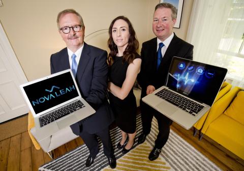 Co-founders of medical device cybersecurity company Nova Leah (from left) Peter Finnegan, Anita Finnegan (CEO) and Dr Fergal McCaffery.