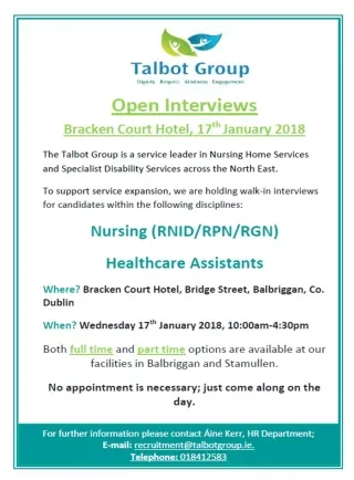 Talbot Group Open Interviews