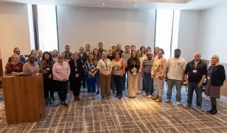  Staff and students involved in the MBS in Responsible Entrepreneurship at the launch of the programme