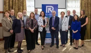L to R:  Dr Breda O'Dwyer (MTU), Dr Trudie Murray (MTU), Erin McGreehan TD , Dr Diarmuid O'Callaghan (DkIT),  Prof. Colette Henry (DkIT)