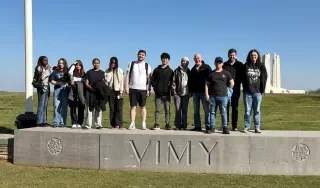 10 computing students with lecturers at IUT Lens, France