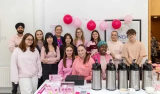 Event and Hospitality Management students who hosted the Big Pink Coffee Morning