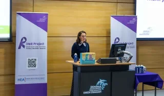 Erin McGreehan T.D. launching the 'In Their Shoes' workshops