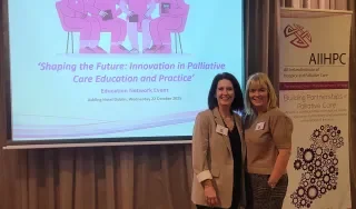 Ann Everitt-Reynolds and Liz Murphy at “Shaping the Future: Innovation in Palliative Care Education and Practice” event