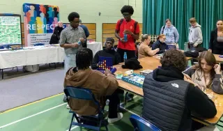 Students taking part in some of the activities during Mental Health Week