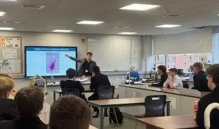 Mitchell Mercer presenting at the RBAI