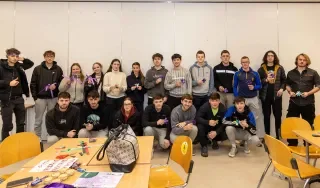 Participants in the star making workshop during the 16 Days of Activism