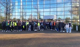 Business students before their 5k 'Run and Roll'