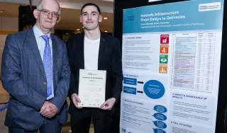 Conor Barnett presenting at the Oireachtas