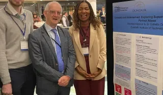 Michéal Keenan presenting at the Oireachtas