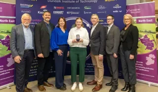 Rebecca Lambe Fagan, winner of the Peter Rice Award, with judges  