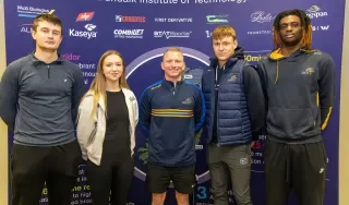 Students with speaker Chris Connolly