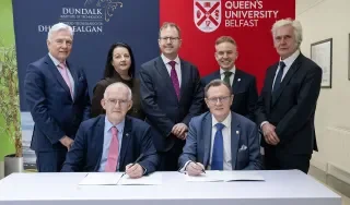 DkIT and Queen's celebrate the formal endorsement of a Heads of Agreement between the two Institutes