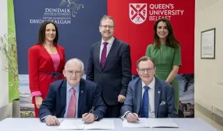 Representatives of the HEA and DFHERIS at the signing of the Heads of Agreement