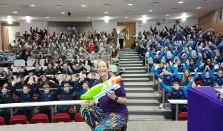 Ruth Perkins during the Science Made Simple show