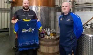 Steven Murphy from The Old Carrick Mill Distillery with Brian Og Corr