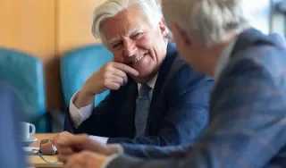 UMass President Marty Meehan in conversation with DkIT's Dr Diarmuid O'Callaghan