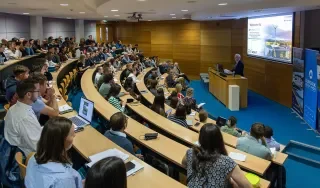 Dr Diarmuid O'Callaghan, President of DkIT addressing attendees at the Environ Conference