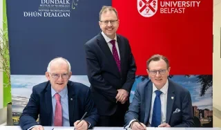 DkIT & Queen's celebrated the formal endorsement of a Heads of Agreement between the two Institutes in March 2026
