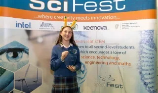 Maedhbh Gibbons from Ardgillan Community College winner of the SciFest Communication Award