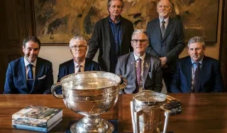  Dr Richard McElligott, Atlas co-editor; Professor John O’Halloran, President of University College Cork; Dr Donal Ó Drisceoil, Atlas co-editor; Jarlath Burns, Uachtarán Chumann Lúthchleas Gael; Charlie Roche, Atlas cartographer and Dr John Crowley, Atlas co-editor 