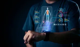 Person with medical hologram in front of them