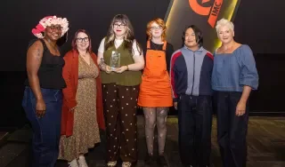 The crew behind The Cure, winners of The Dearbhla Walsh Best Major Project Award