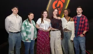 The crew behind Trapped, winners of The Samson Films Best Short Film Award