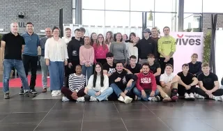 DkIT Software development students at the launch of an Erasmus Blended Intensive Project (BIP) hosted on campus at VIVES University of Applied Sciences