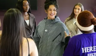 First years welcomed by student ambassadors during induction