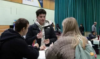 Students taking some time out for board games during Mental Health Week