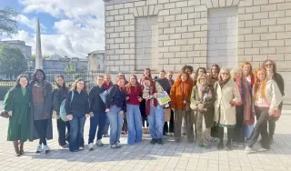 The group on their visit to the National Gallery of Ireland