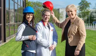 Minister Health Humphreys pictured with ABP Graduates at the Launch of the new ABP-DkIT Corporate Partnership