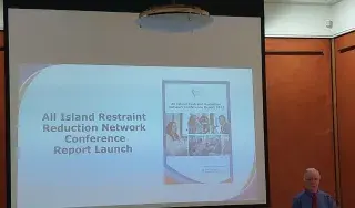 Dr. Kevin McKenna at the All Island Restraint Reduction Network Conference