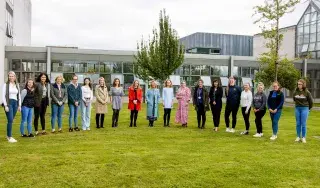 L to R: Sarah Lyster, Lousie Molloy, Michelle Byrne,  Keava Byrne, Carol Ann Scott, Mirella Patrauceanu,  Dr. Jade Pollck,  Dr. Simone McCabe, Dr. Siobhán Jordan (Programme Director), Dr. Suzanne Linnane, Dr. Norma O’Hea,  Dr. Bridget Kelly,  Dr. Caroline Gilleran, Ms. Caren McAteer, Shannah Tiffoney, Katelyn O’Dwyer, Katie Dobbin, Sarah Jordan, Lorraine Flood.