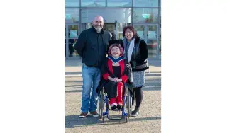 Alannah Murray from Virginia Co. Cavan pictured with her parents at DkIT conferring