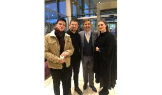 Applied Music students pictured with Daniel O'Donnell at the Market Place Theatre