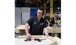 Mark Wasson, winner in the Joinery category at Ireland Skills Live and DkIT Apprentice